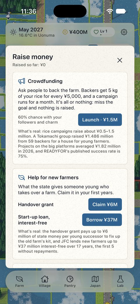 Raising money in gohanSim
